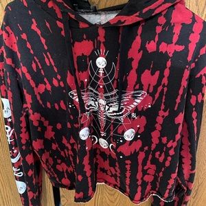 Black and red hoodie
